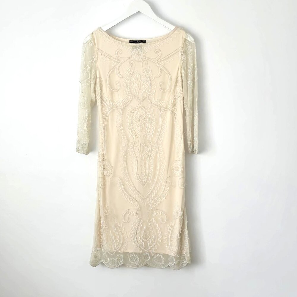 Pisarro Nights Beaded Cocktail/ Wedding/Holiday  Dress Size 6